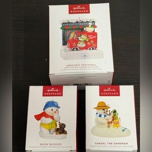 3 BRAND NEW 2023 Hallmark Keepsake Snowman Ornaments